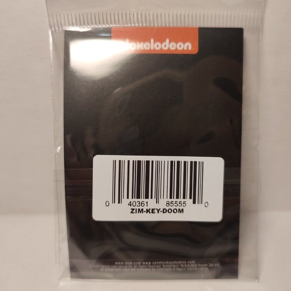 Invader Zim Gir "DOOM" Metal Keychain - Picture 2 of 3